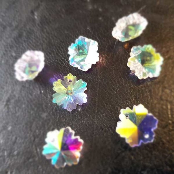 Colgante Flor de cristal facetado N&deg;02-01