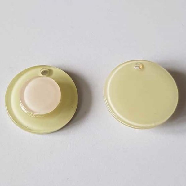 Breloque Ronde 18 mm 01 Bi Couleur