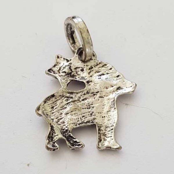 Colgante signo del zod&iacute;aco Aries Metal plateado N&deg;03 con strass