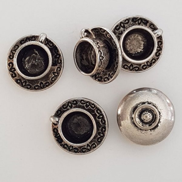 Charm Taza y Plato N&deg;02 cocina Plata