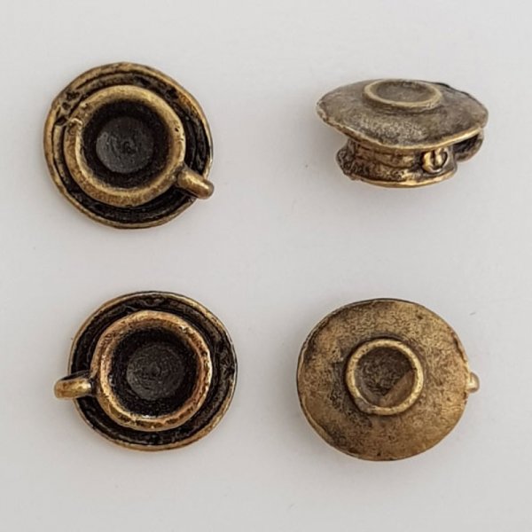 Charm Taza y Plato N&deg;01 Cocina Oro Viejo