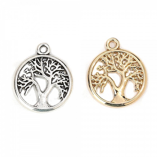 Amuleto dorado del &aacute;rbol de la vida N&deg;01