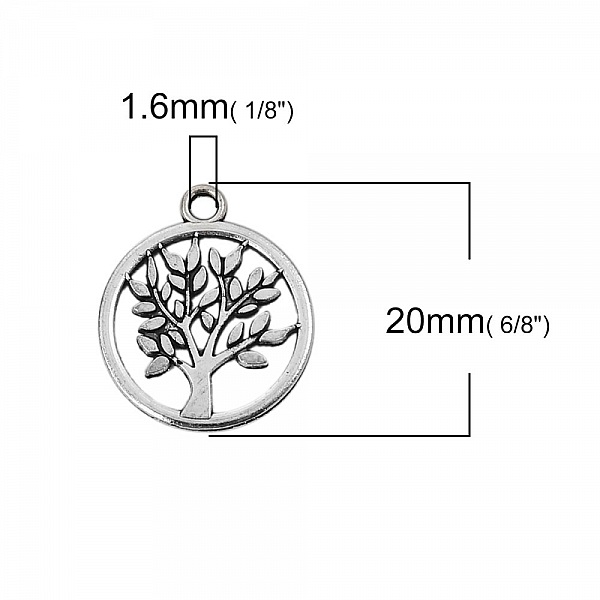 Amuleto de plata &Aacute;rbol de la vida N&deg;02