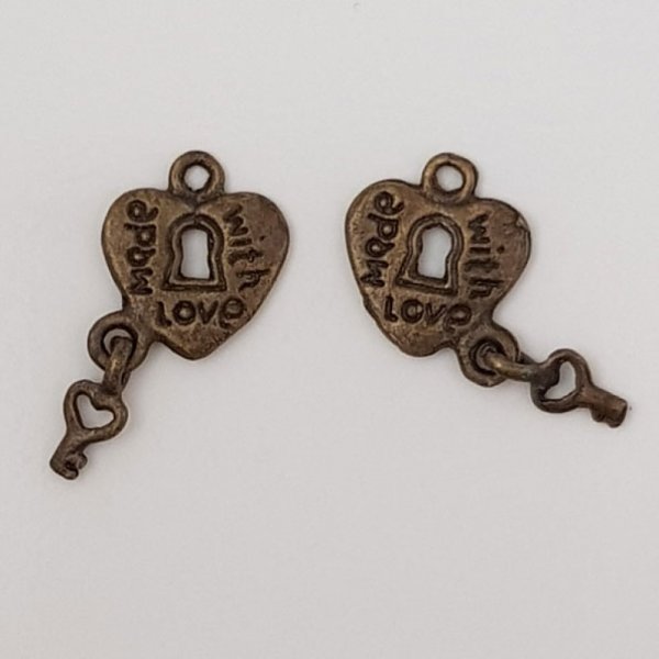 Charm candado N&deg;09 Cobre