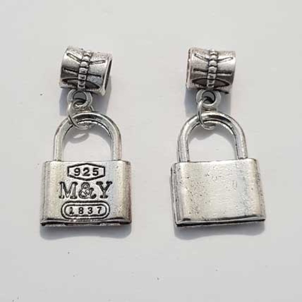 Breloque cadenas serrure N°15 Argent