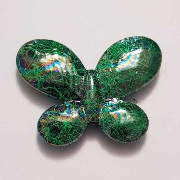 Breloque papillon N&deg;36 Vert 34 x 44 mm