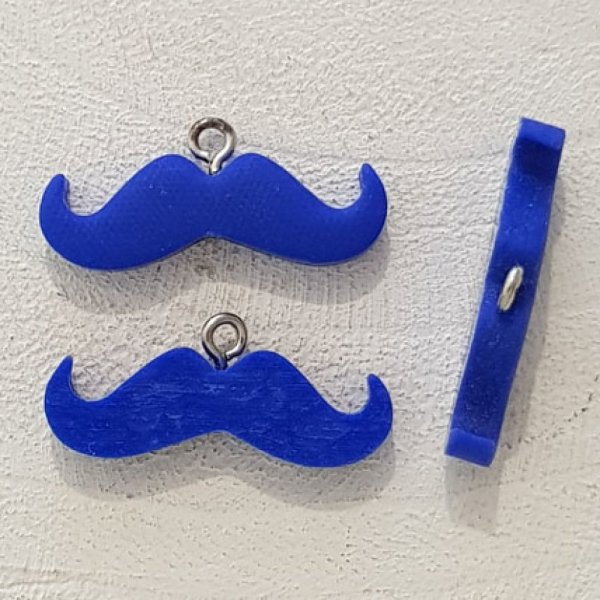 Colgante Bigote N&deg;01 Azul