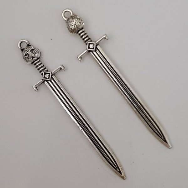 Amuleto Espada Hacha de Guerra N&deg;02 Plata