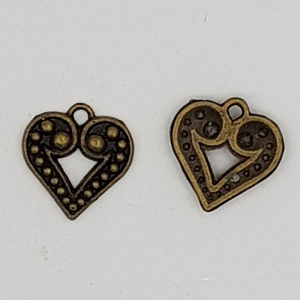 Colgante coraz&oacute;n N&deg;12 Bronce