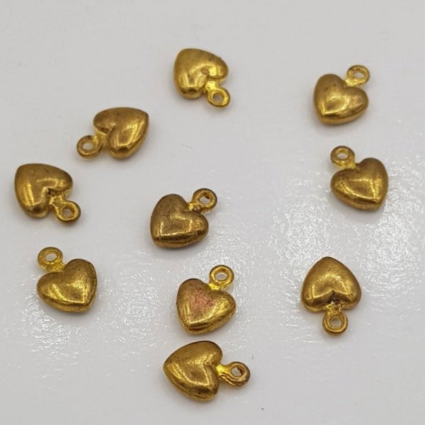Colgante coraz&oacute;n N&deg;37 oro antiguo