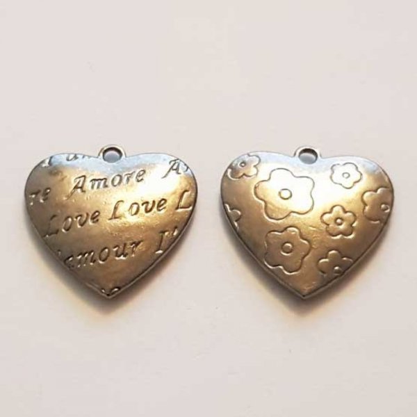 Breloques C&oelig;ur N&deg;69 Argent