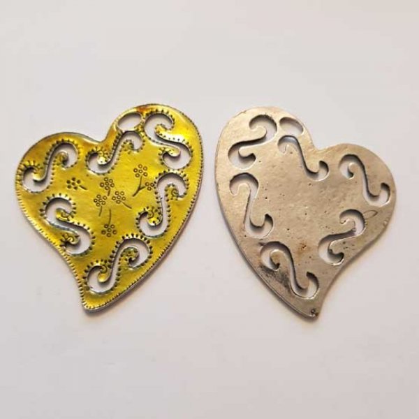 Breloques C&oelig;ur N&deg;85 Jaune 04