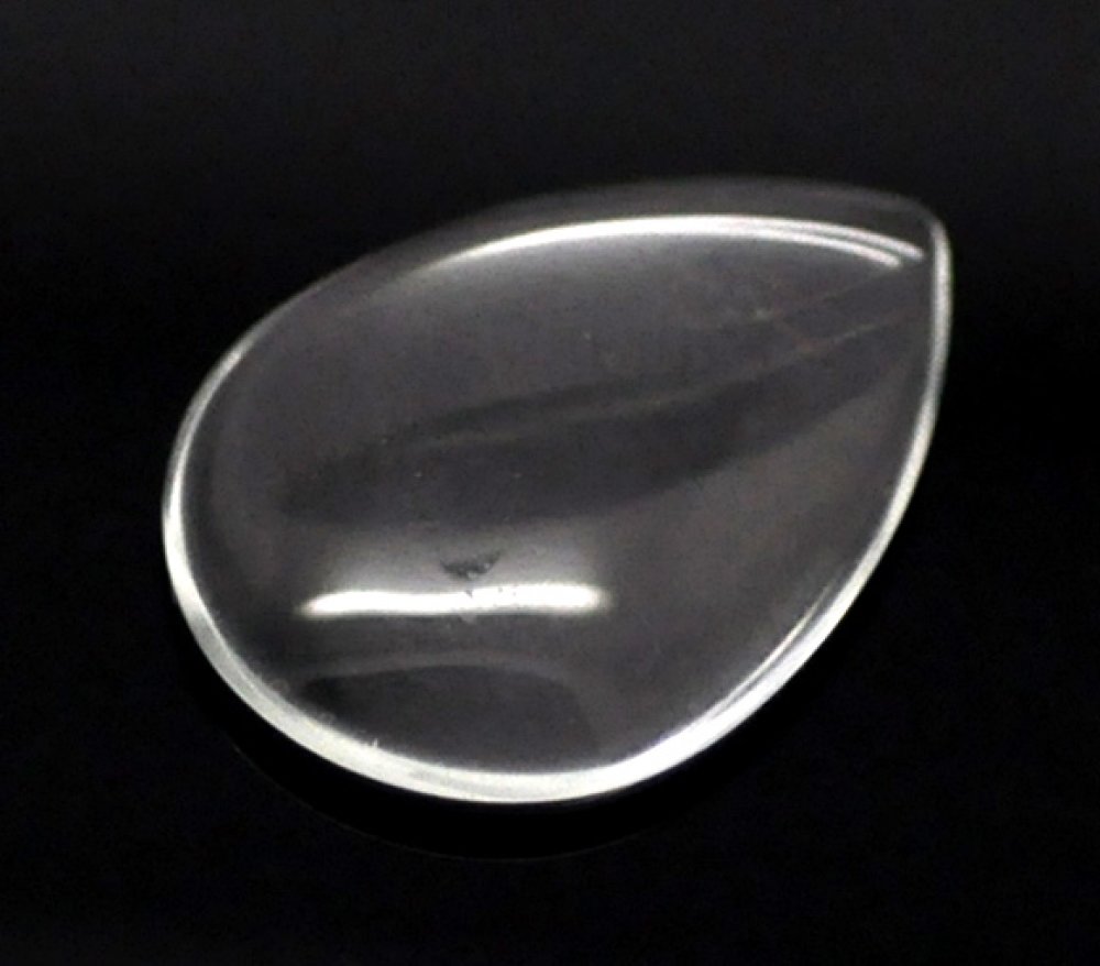 Cabochon Gota 18 x 25 mm en vidrio transparente N°25