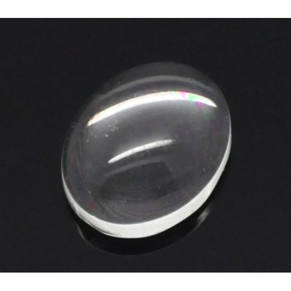 Cabochon Oval 08 x 10 mm en vidrio transparente N&deg;15 por 2 piezas
