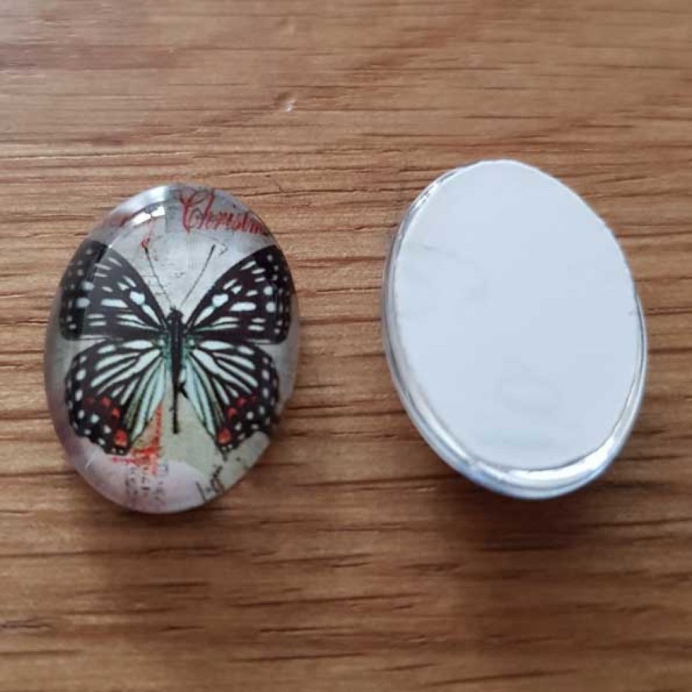 Cabochon Oval 13 x 18 mm Mariposa N°03