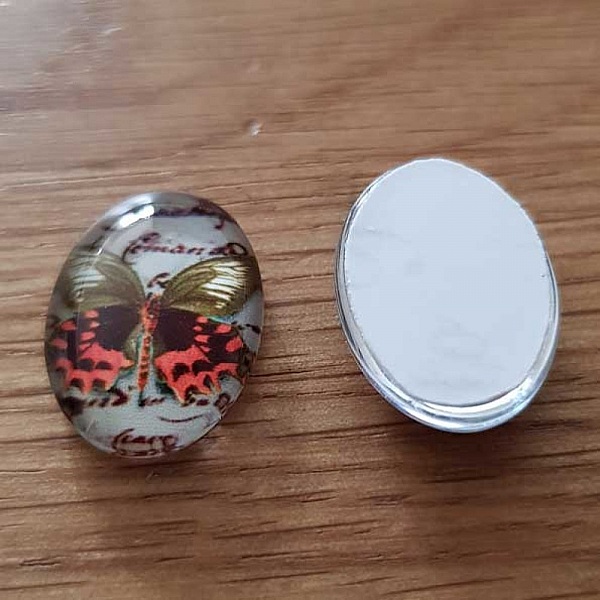 Cabochon Oval 13 x 18 mm Mariposa N&deg;05