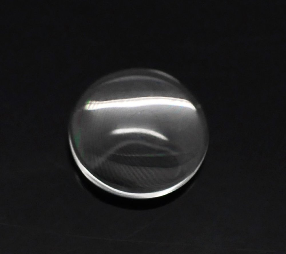 Cabochon Redondo 12 mm en vidrio transparente N°03