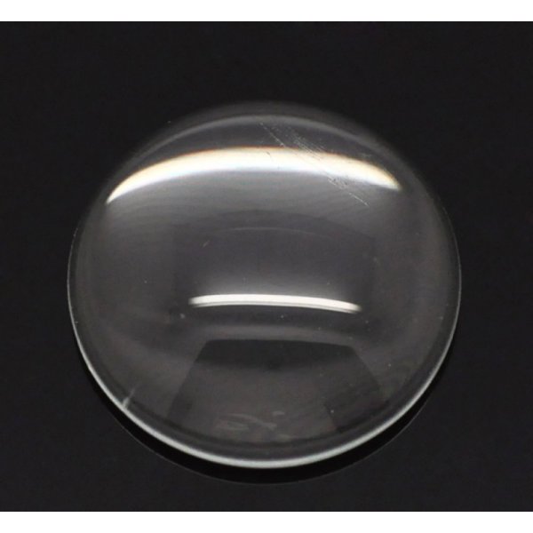 Cabochon Redondo 18 mm en vidrio transparente N&deg;07