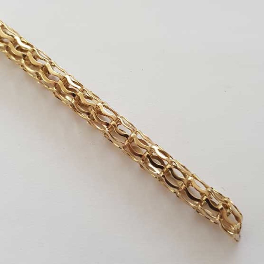 Cadena Tubo de rejilla 6 mm Oro