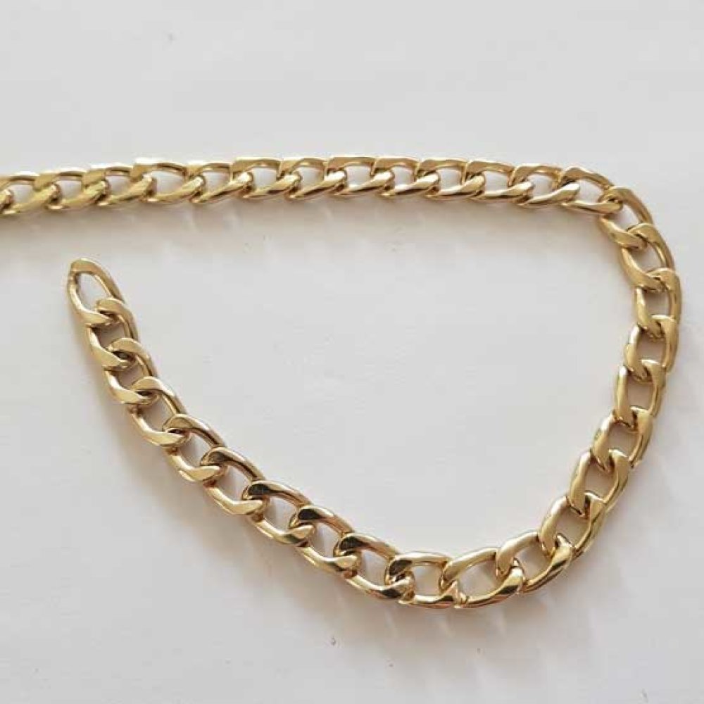 Pulsera de cadena plana de oro (calidad superior)