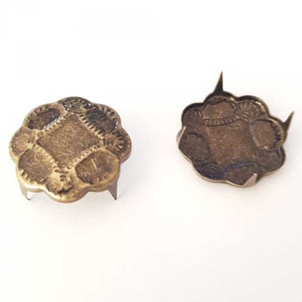 Clous rivet &agrave; griffes Rond 19 mm Bronze 10 pi&egrave;ces