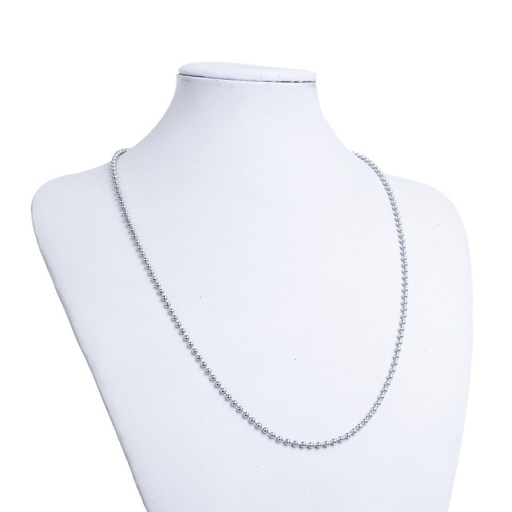 Collar N°01 cadena bola acero inoxidable 304 60 cm - 3mm