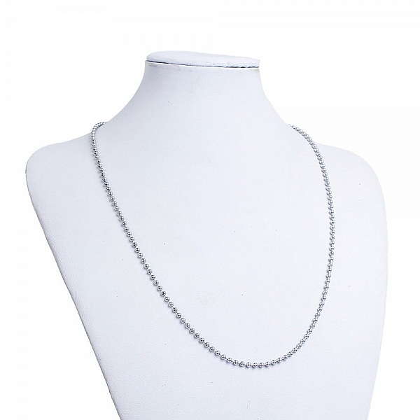 Collar N&deg;01 cadena bola acero inoxidable 304 60 cm - 3mm