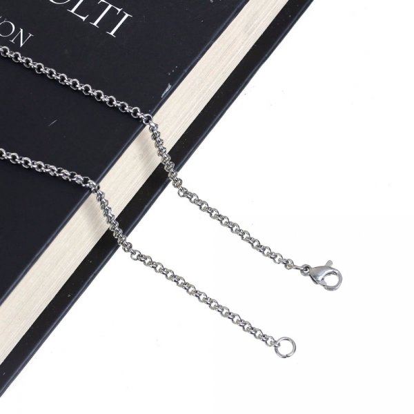 Collar N&deg;04-02 en malla de acero inoxidable Jaseron de 51 cm