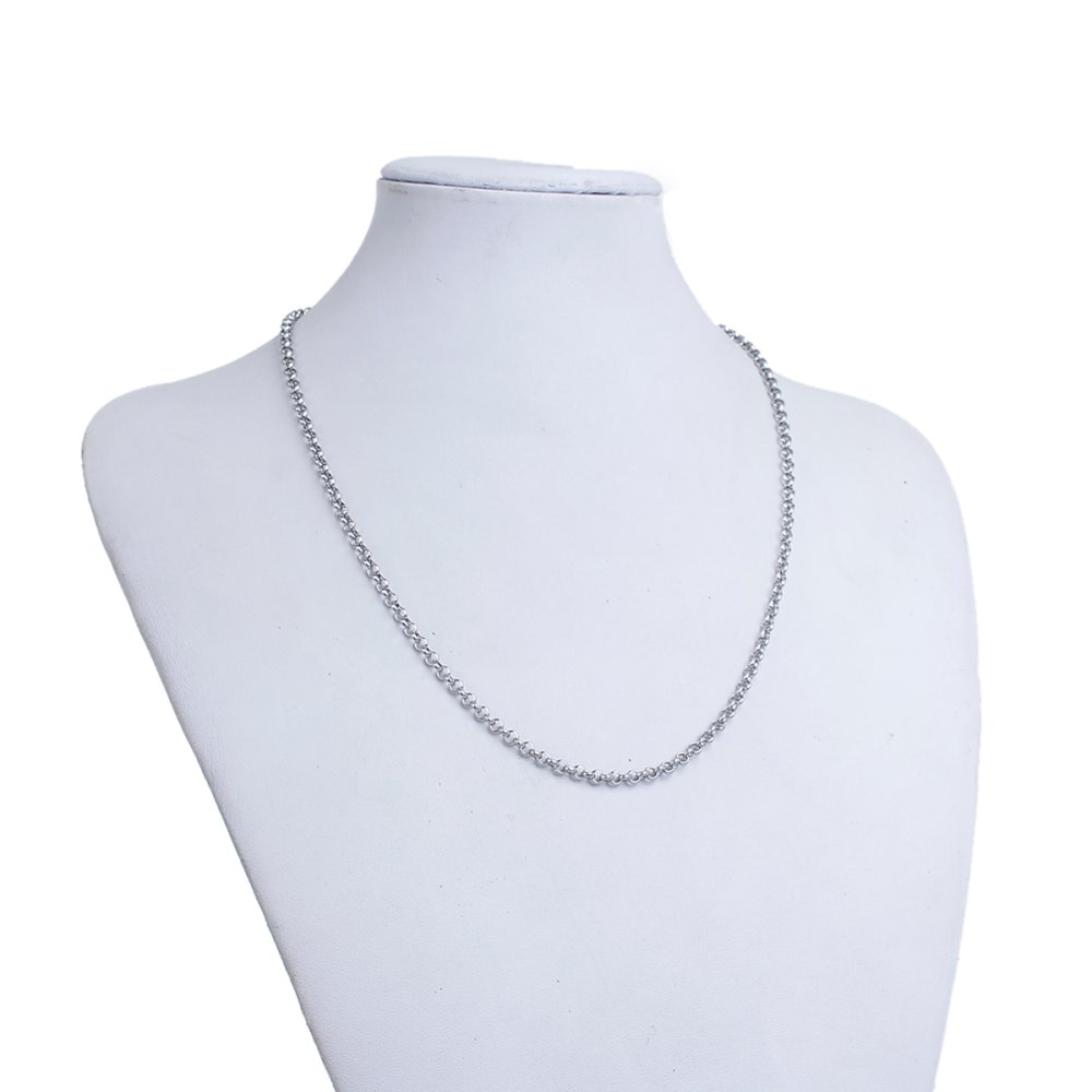 Collar N°04-02 en malla de acero inoxidable Jaseron de 51 cm