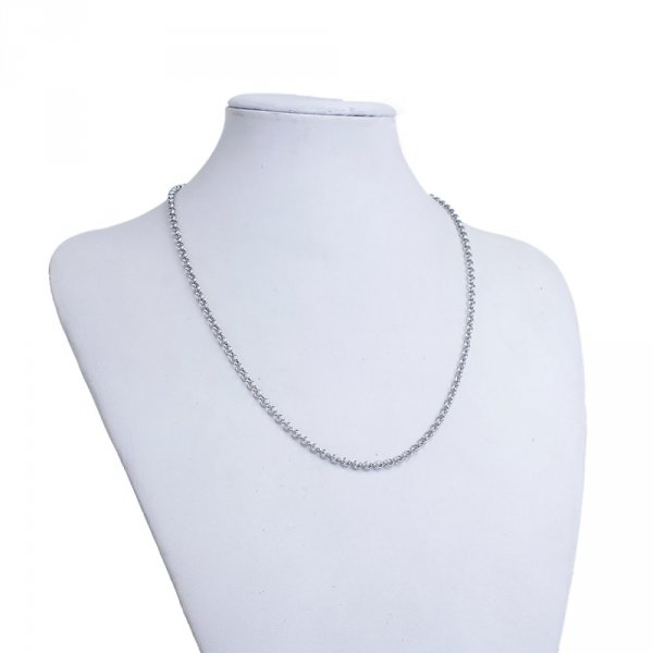Collar N&deg;04-02 en malla de acero inoxidable Jaseron de 51 cm