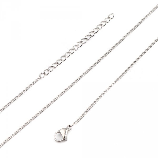 Collar N&deg;05-02 de acero inoxidable, malla de caballo de 45 cm (18")