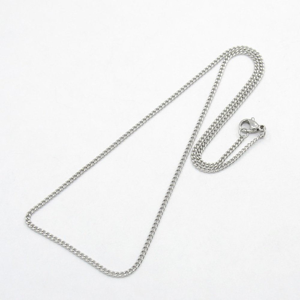 Collar N°14 de acero inoxidable 50 cm Plata