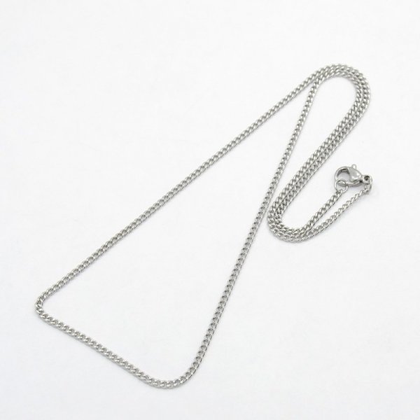 Collar N&deg;14 de acero inoxidable 50 cm Plata