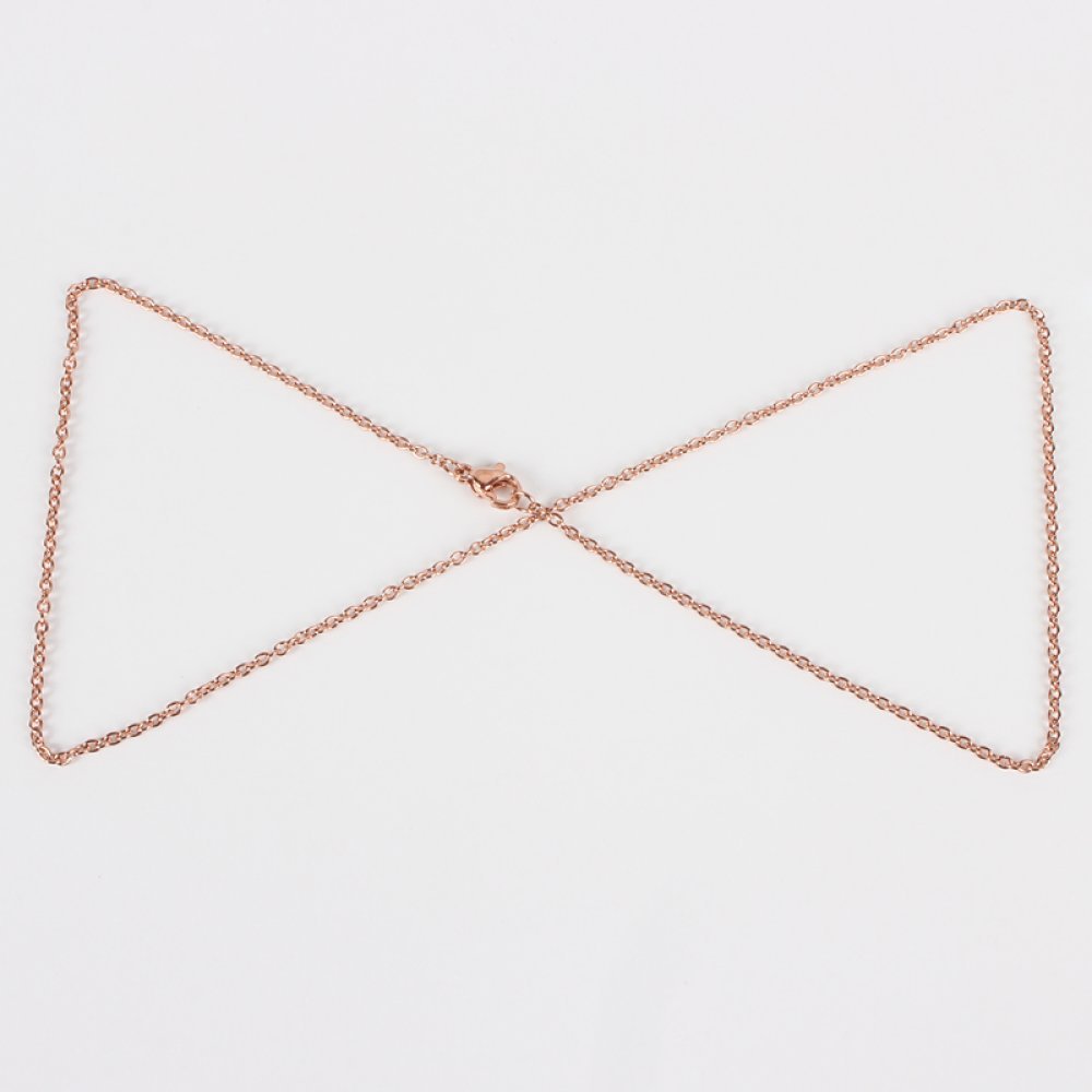 Collar N°15 de acero inoxidable 45 cm (18.5") Oro rosa