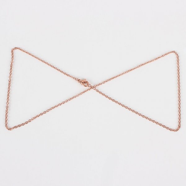 Collar N&deg;15 de acero inoxidable 45 cm (18.5") Oro rosa