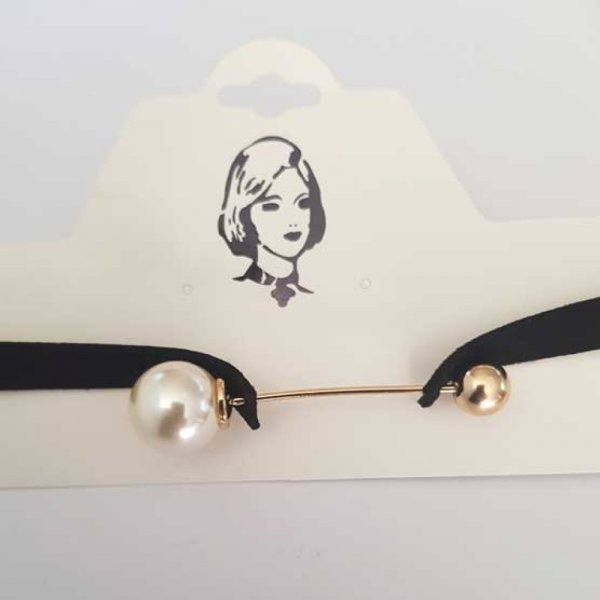 Collier Ras De Cou Velours Noir N&deg;03