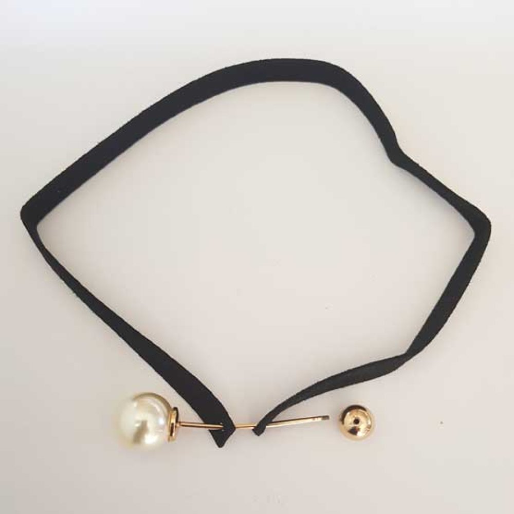 Collier Ras De Cou Velours Noir N°03