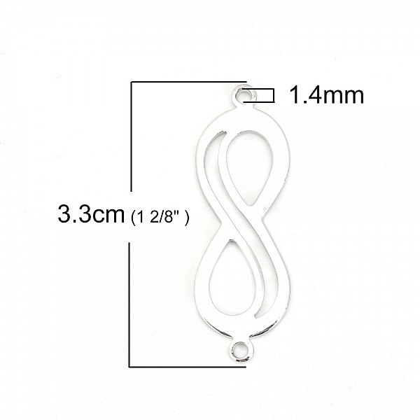 Conector S&iacute;mbolo "Infinito" Cobre platino 18k