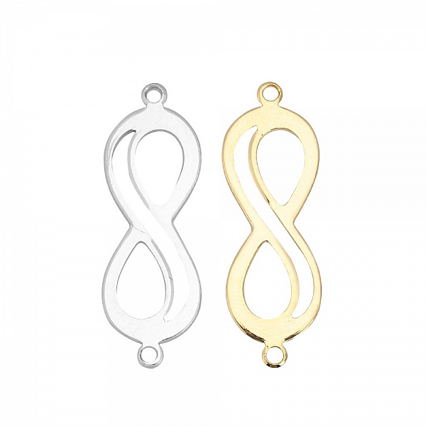 Conector S&iacute;mbolo "Infinito" Cobre platino 18k