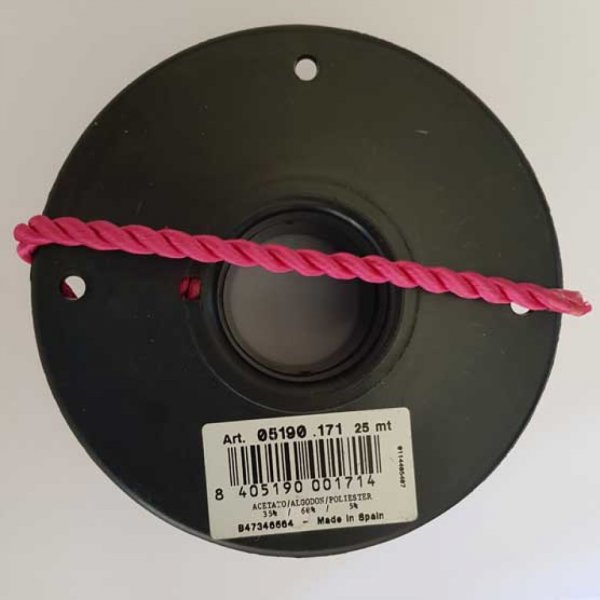 Cordon Rond Tress&eacute; 5 mm Fushia N&deg;01