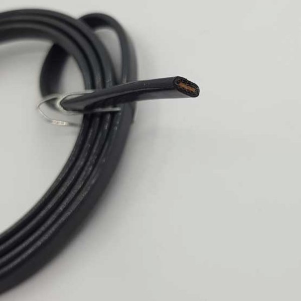 Cordon vernis plat 06 mm gris fonc&eacute; x 1 m&egrave;tre