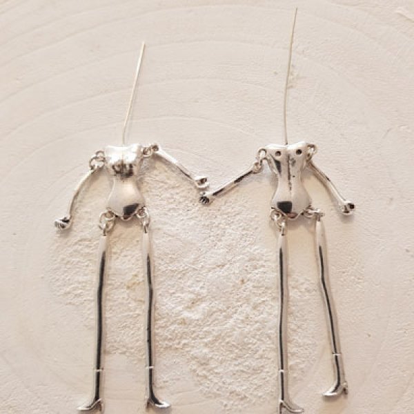 Cuerpo de mu&ntilde;eca en metal plateado 12,5 cm