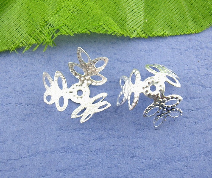 Cuenco de aleaci&oacute;n flor de plata con filigrana x 300