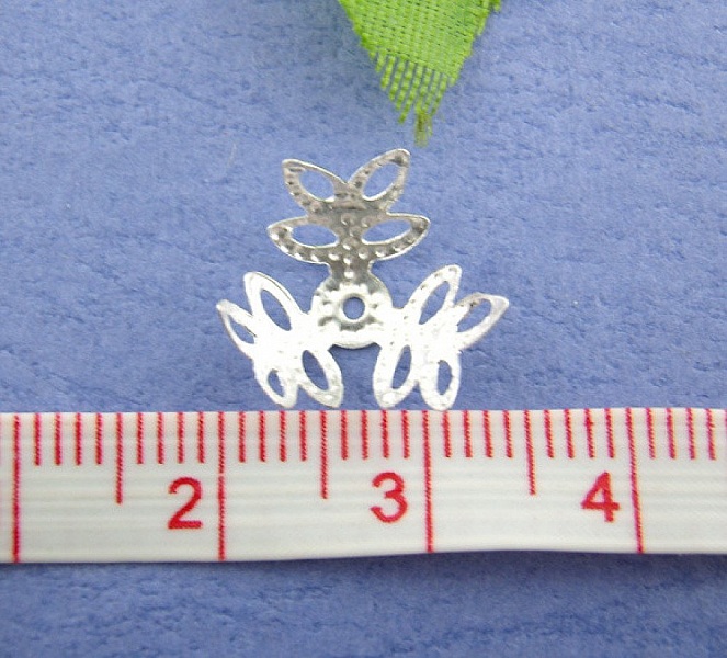 Cuenco de aleaci&oacute;n flor de plata con filigrana x 300