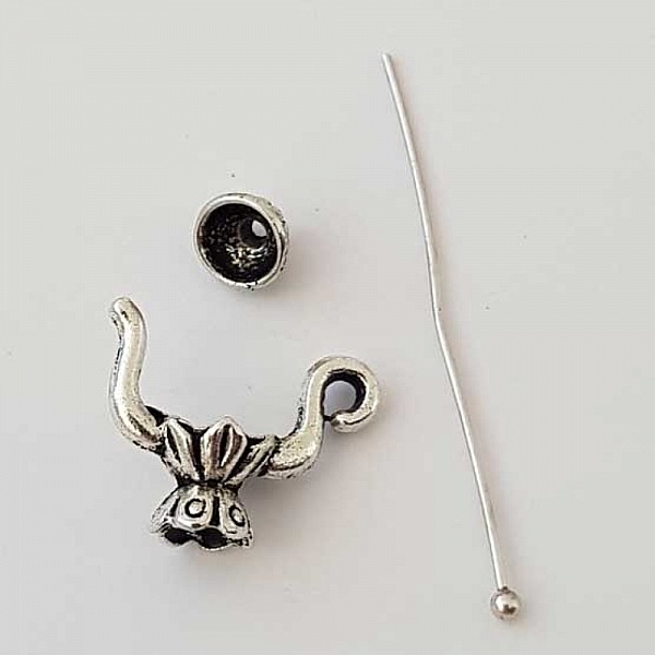 Coupelle calotte th&eacute;i&egrave;re pour perle 8 et 10 mm