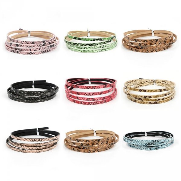 Cuero 05 mm Dise&ntilde;o piel de serpiente azul 1 metro