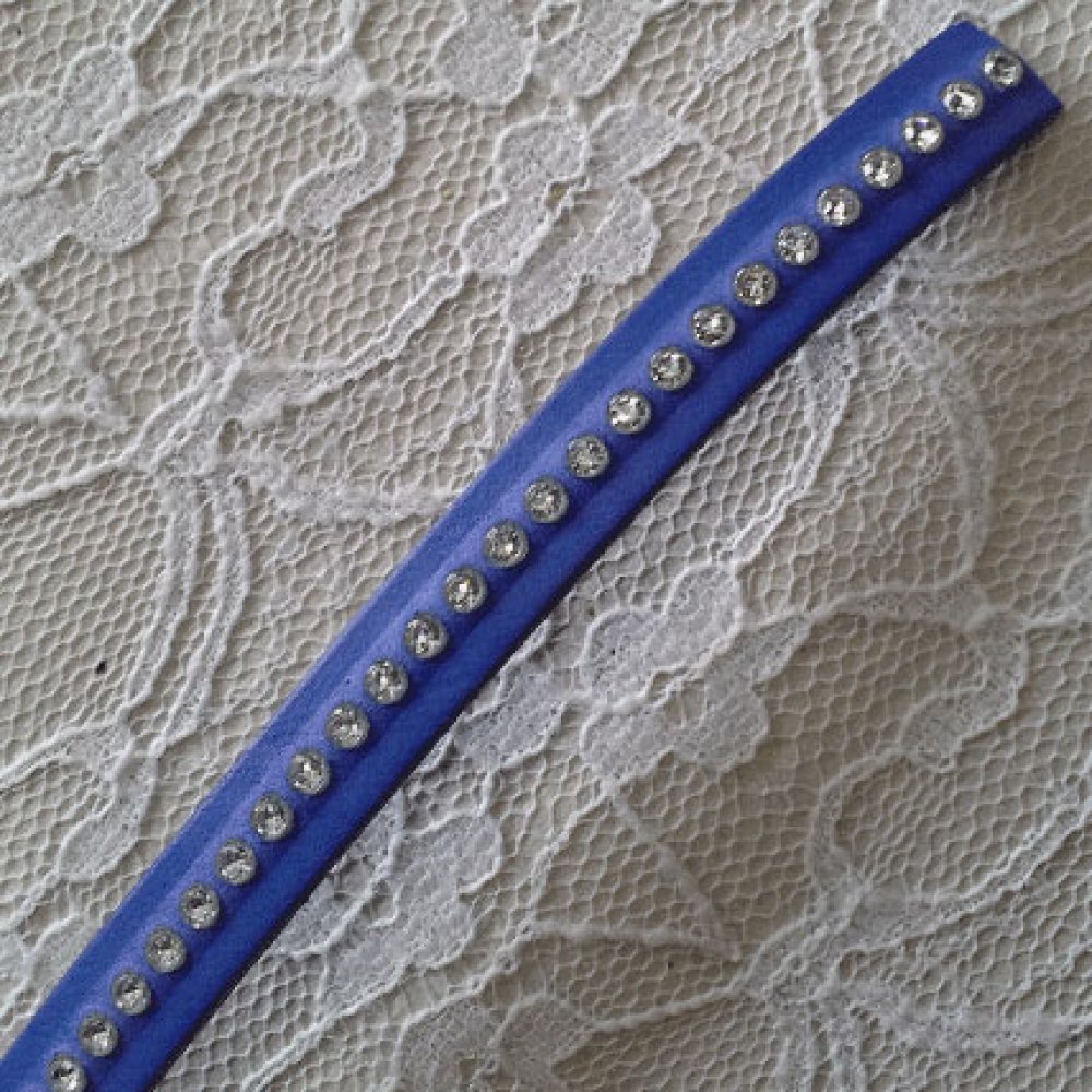 Cuero B-Cobalt 10 mm Swarovski Strass por 20 cm