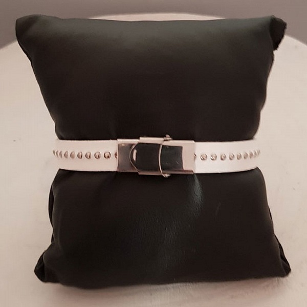 Bola de cuero cobalto 10 mm con cadena de bolas sin n&iacute;quel por 20 cm