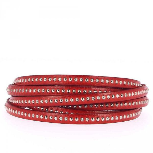 Bola de cuero caqui 06 mm con cadena de bolas sin n&iacute;quel por 20 cm