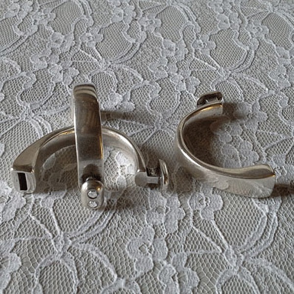 Media pulsera en zamak 10 mm x 2,5 mm